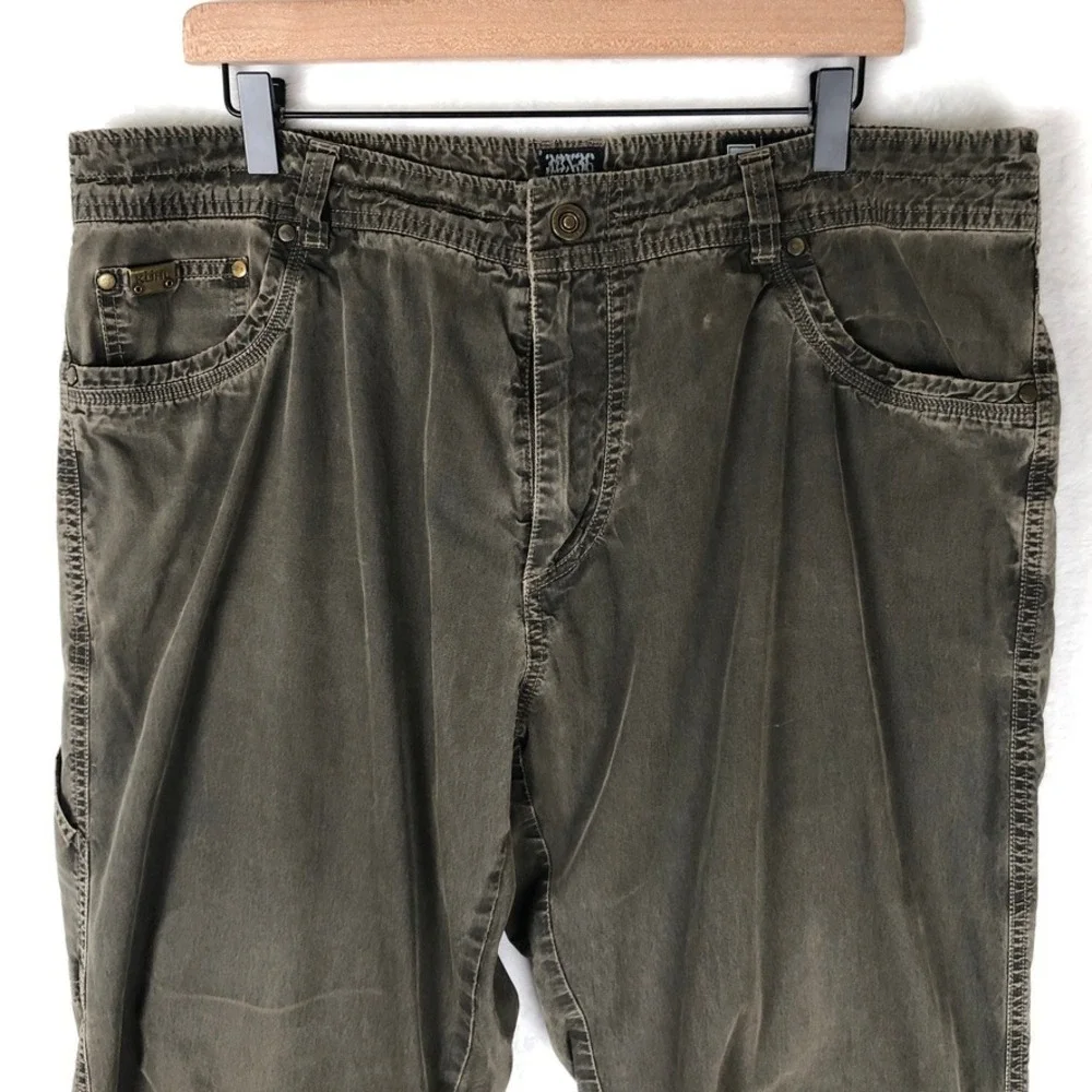 KUHL Revolvr Hiking Pants Men's 38x36 Olive Green UberKuhl Articulated Utility